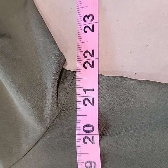 Linea by Louis Dell'Olio Size M Dark Olive Green Safari Shirt, Excellent Cond. - Picture 9 of 13